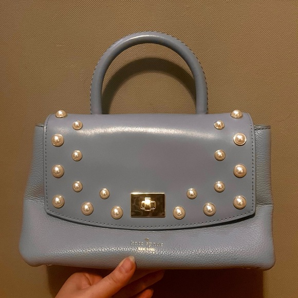 kate spade Handbags - Kate spade light blue Pearl top handle purse